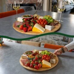 JoFlow Draaiplateau Of Borrelplank - Draaischijf – Draaischotel – 360 Graden Roterend Serveerbord, Hapjesplank, Van Bamboe Hout – Roterende Plaat – ⌀ 35CM 16 JoFlow Draaiplateau Of Borrelplank - Draaischijf – Draaischotel – 360 Graden Roterend Serveerbord, Hapjesplank, Van Bamboe Hout – Roterende Plaat – ⌀ 35CM -KitchenAids Winkel 1200x1200 506