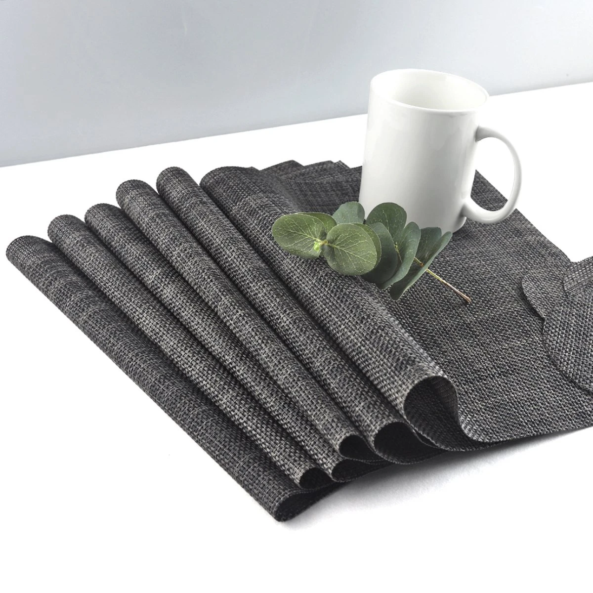 Merkloos De Millennials Duurzame Placemats 6+6 (gratis Coaster) - Zwart- Decoratie - Hittebestendig - Makkelijk Schoon - Fijngeweven PVC - Herbruikbare - Keukenaccessoires - Cadeau 9 Merkloos De Millennials Duurzame Placemats 6+6 (gratis Coaster) - Zwart- Decoratie - Hittebestendig - Makkelijk Schoon - Fijngeweven PVC - Herbruikbare - Keukenaccessoires - Cadeau - Afbeelding 7