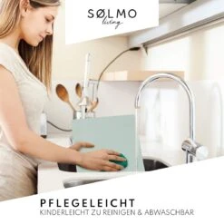 Sølmo I Designer Placemat PU Leather, Hittebestendig Twee Kleuren I 4st Placemat Afveegbaar Met Onderzetter, Placemat Leer, Placemat Leer, Placemat Kinderen (Hemelsblauw/Zilver) -KitchenAids Winkel 1200x1200 581