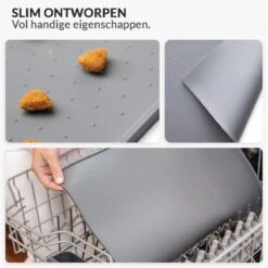 Buxibo - Siliconen Placemat Voor Voerbak Van Hond Of Kat - Waterdichte Placemat Voor Voer Huisdieren - Wasbaar - 30x47cm - Grijs -KitchenAids Winkel 1200x1200 618