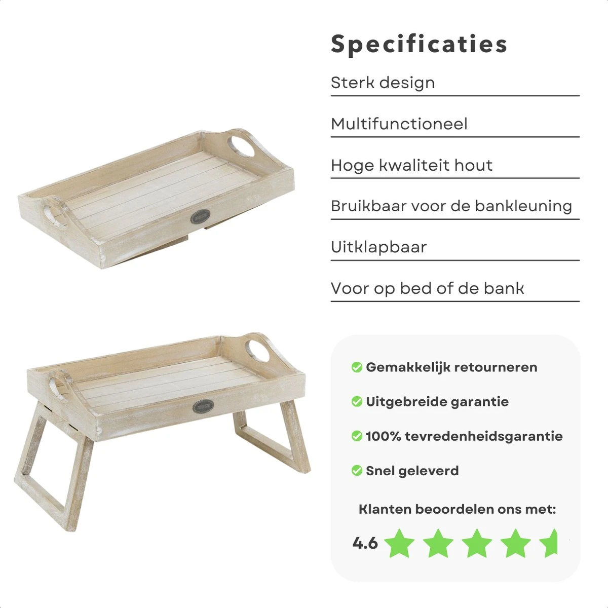 Cheqo® Armleuning Dienblad Met Poten - Ontbijt Op Bed - Uitklapbare Poten - Met Bankklem - Banktafel - Voor Op De Bank Of Op Bed 7 Cheqo® Armleuning Dienblad Met Poten - Ontbijt Op Bed - Uitklapbare Poten - Met Bankklem - Banktafel - Voor Op De Bank Of Op Bed - Afbeelding 5