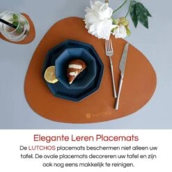 LUTCHOS Placemat Set - 12 Delig - Glorious Green - Lederlook - Waterafstotend - Krasbestendig -KitchenAids Winkel 1200x1200 660