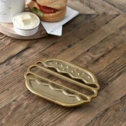 Riviera Maison Onderzetter Voor Pannen, Hamburger - Classic Burger Trivet - Goud - Aluminium - 1 Stuk -KitchenAids Winkel 1200x1200 698