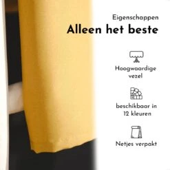 Today Rond Tafelkleed - Tafellaken - Tafelzeil Rond - Ø180cm - Polyester - Oker - Geel -KitchenAids Winkel 1200x1200 80