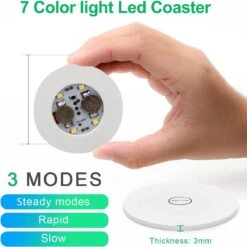 3M LED Onderzetter Voor Flessen - Bottle Light Met RGB LED Licht - Veranderd Van Kleur - Multicolor Verlichting - 1 Stuk - Flexibele LED Sticker - Meerdere Kleuren -KitchenAids Winkel 1200x1200 800