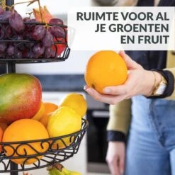 Chefarone Fruit Etagère 3 Laags - Fruitmand Metaal - Fruitschaal - Groentemand - Opberger - Zwart 14 Chefarone Fruit Etagère 3 Laags - Fruitmand Metaal - Fruitschaal - Groentemand - Opberger - Zwart -KitchenAids Winkel 1200x1200 822
