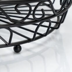 Chefarone Fruit Etagère Met Bananenstandaard - Fruitmand Metaal - Bananenhouder - Fruitschaal 2 Laags - Groentemand - Zwart -KitchenAids Winkel 1200x1200 841