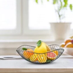 Maison Extravagante - Fruitschaal Nordic Black - Zwart - Decoratieve Schaal - Fruitmand - Ø26cm - Aluminium Draad 17 Maison Extravagante - Fruitschaal Nordic Black - Zwart - Decoratieve Schaal - Fruitmand - Ø26cm - Aluminium Draad -KitchenAids Winkel 1200x1200 852