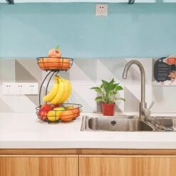 Tranic Fruitschaal - Fruitmand - Zwart Metaal - Etagere - Keuken Organizer 13 Tranic Fruitschaal - Fruitmand - Zwart Metaal - Etagere - Keuken Organizer -KitchenAids Winkel 1200x1200 904