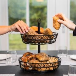 Chefarone Fruit Etagère 2 Laags - Fruitmand - Fruitschaal - Groentemand - Opberger - Metaal - Zwart -KitchenAids Winkel 1200x1200 919