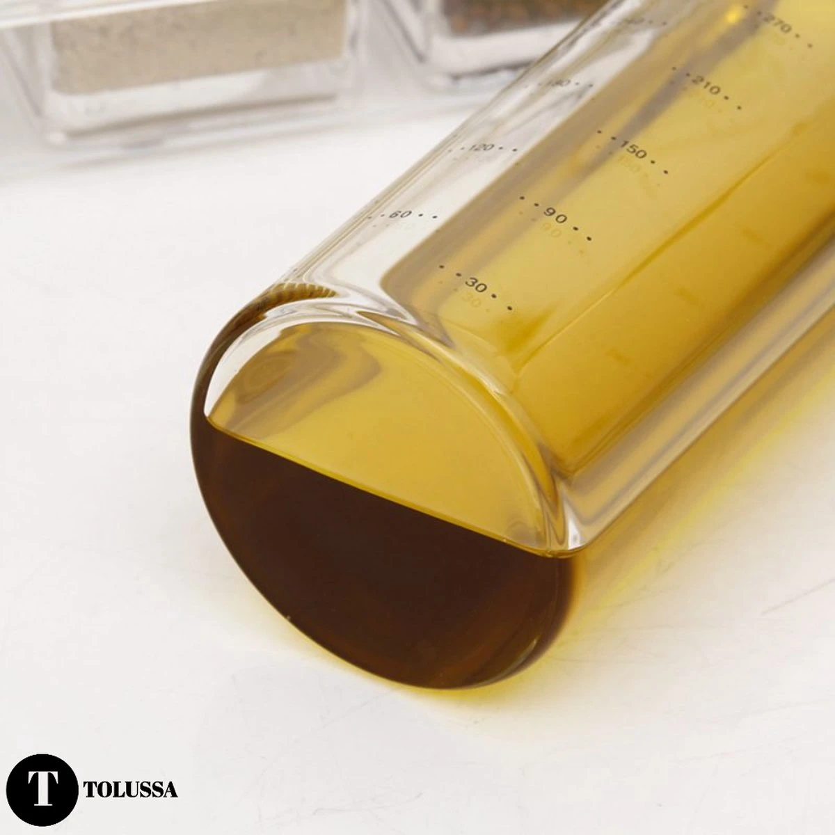 Tolussa Olijfolie Fles 500ML – Oliefles Glas Met Schenktuit – Anti-drup - Incl. Deksel 7 Tolussa Olijfolie Fles 500ML – Oliefles Glas Met Schenktuit – Anti-drup - Incl. Deksel - Afbeelding 5