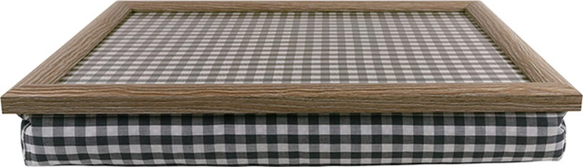 Mars & More Laptray - Schootkussen - Ruitjes Grijs/wit 9 Mars & More Laptray - Schootkussen - Ruitjes Grijs/wit - Afbeelding 7