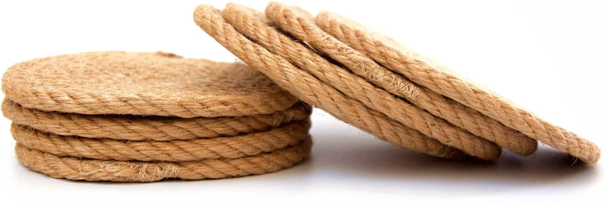 Oliva's - Onderzetters (ø12 Cm) - Onderzetters Voor Glazen - 8 Stuks - Duurzaam - Geweven Jute 4 Oliva's - Onderzetters (ø12 Cm) - Onderzetters Voor Glazen - 8 Stuks - Duurzaam - Geweven Jute - Afbeelding 2