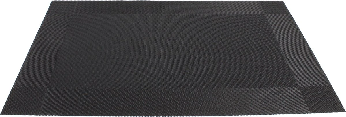 Four Love Placemats Kunststof - Kleur Zwart - Set Van 6 Stuks - Anti Slip Tafelbeschermer - Tafeldecoratie - Housewarming Cadeau - 45 X 30 Cm 4 Four Love Placemats Kunststof - Kleur Zwart - Set Van 6 Stuks - Anti Slip Tafelbeschermer - Tafeldecoratie - Housewarming Cadeau - 45 X 30 Cm - Afbeelding 2