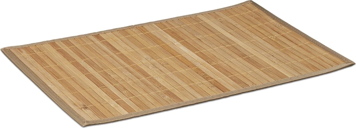 Relaxdays Placemats 6 Stuks, Tafelmatje Bamboe Rechthoekig Verschillende Kleuren 4 Relaxdays Placemats 6 Stuks, Tafelmatje Bamboe Rechthoekig Verschillende Kleuren - Afbeelding 2