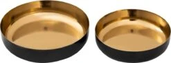 Parya Home - Sierschaal Set Van 2 Rond Knabbelschaal Glam - 22x18 - Goud - Hoogwaardig Metaal -KitchenAids Winkel 1200x441 1