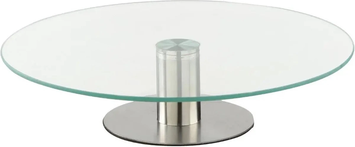 "Secret De Gourmet" Taartplateau Draaibaar | Taartplateau Met Voet | Taartbord | Taart Draaiplateau | Duurzaam | Glas / RVS | Ø 30cm 7 "Secret De Gourmet" Taartplateau Draaibaar | Taartplateau Met Voet | Taartbord | Taart Draaiplateau | Duurzaam | Glas / RVS | Ø 30cm - Afbeelding 5