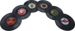 Retro LP + Rockabilly LP - Vinyl Onderzetters - 12 Stuks - Onderzetters Voor Glazen - ODaani -KitchenAids Winkel 1200x500