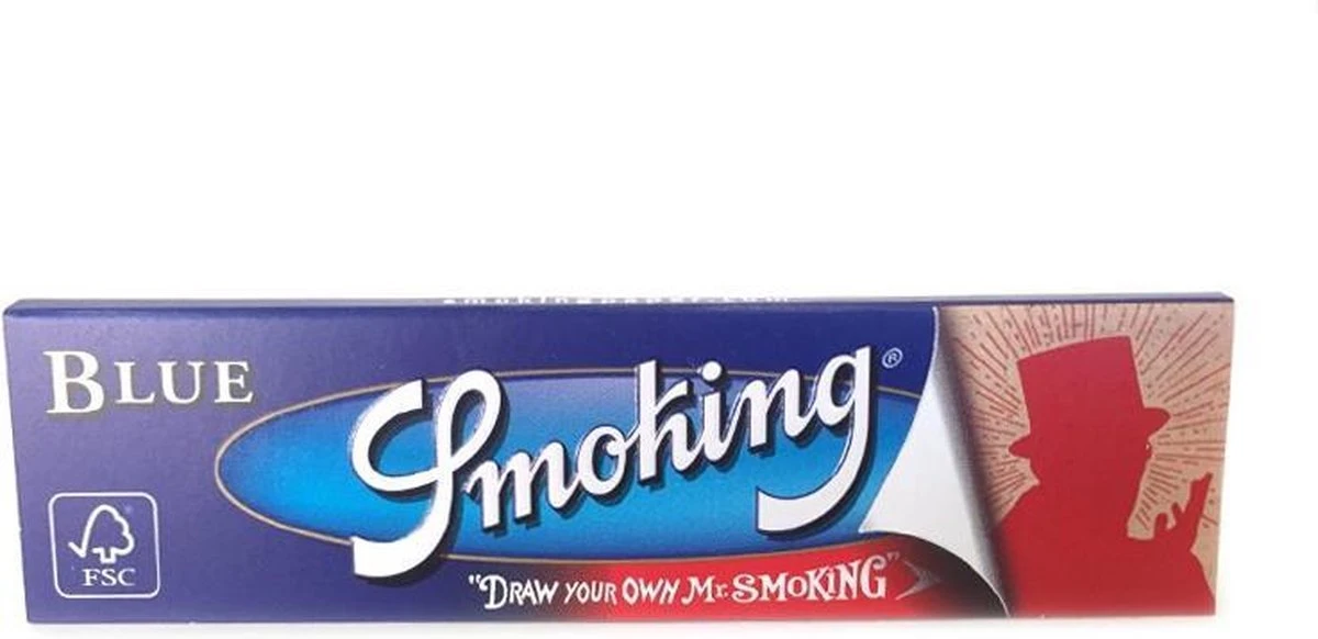 Smoking Blue King Size Slim Rolling Papers 50stuks 4 Smoking Blue King Size Slim Rolling Papers 50stuks - Afbeelding 2