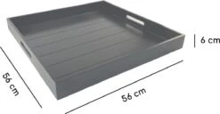 Dienblad XL Van WDMT™ | 56 X 56 Cm | Extra Groot Houten Dienblad Met Afneembare Coating En Handvaten | Zwart -KitchenAids Winkel 1200x624 1