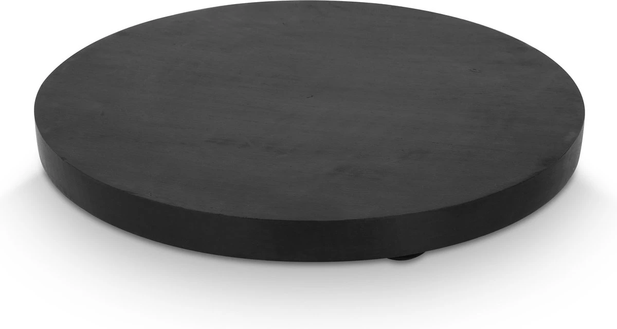 VTwonen Pip Studio Dienblad Met Voet - Hout - Zwart - Ø29 Cm 3 VTwonen Pip Studio Dienblad Met Voet - Hout - Zwart - Ø29 Cm