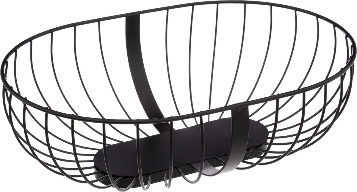Fruitschaal/fruitmand Metaal Met Inzetbakje Zwart 30 X 20 Cm - Fruitschalen/fruitmanden - Draadmand Van Metaal 6 Fruitschaal/fruitmand Metaal Met Inzetbakje Zwart 30 X 20 Cm - Fruitschalen/fruitmanden - Draadmand Van Metaal - Afbeelding 4