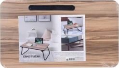 Dienblad - Uitklapbare Pootjes - Zwart Metaal - Ontbijt Op Bed - MDF - 52x30x22 Cm -KitchenAids Winkel 1200x690 1