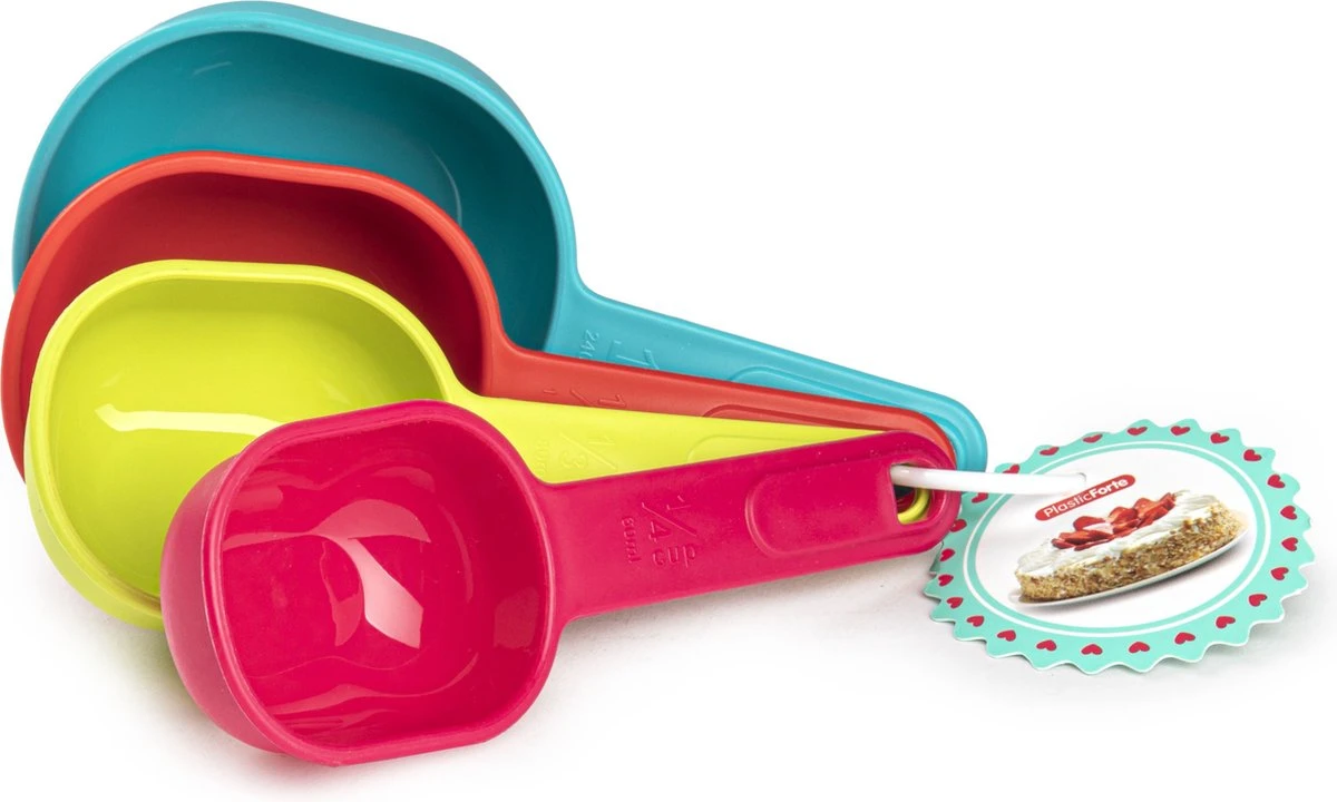 Maatschepjes/maatlepeltjes Set Van 4x Stuks Kunststof - Handige Keuken Spullen - Inhoudsmaten 60/80/120/240 Ml/gram 2 Maatschepjes/maatlepeltjes Set Van 4x Stuks Kunststof - Handige Keuken Spullen - Inhoudsmaten 60/80/120/240 Ml/gram