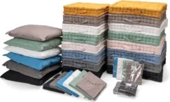 Merkloos Tafellaken-Tafelzeil - Dordogne 160cm Poly/katoen Zwart -KitchenAids Winkel 1200x725