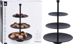 Merkloos Etagere Met 3 Verdiepingen - Mat Zwart - Metaal -KitchenAids Winkel 1200x727