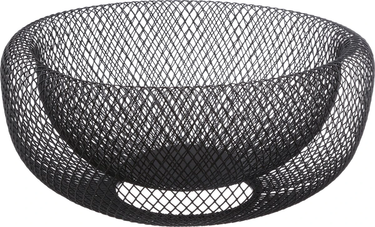 Fruitschaal/fruitmand Rond Zwart Metaal 27 Cm - Fruitschalen/fruitmanden - Draadmand Van Metaal 3 Fruitschaal/fruitmand Rond Zwart Metaal 27 Cm - Fruitschalen/fruitmanden - Draadmand Van Metaal
