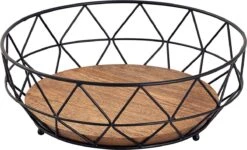 Parya Home - Fruitmand Metaal Broodmand Ronde Fruitschaal Neo 28 Cm H 10 Cm Zwart Metaal -KitchenAids Winkel 1200x730 1