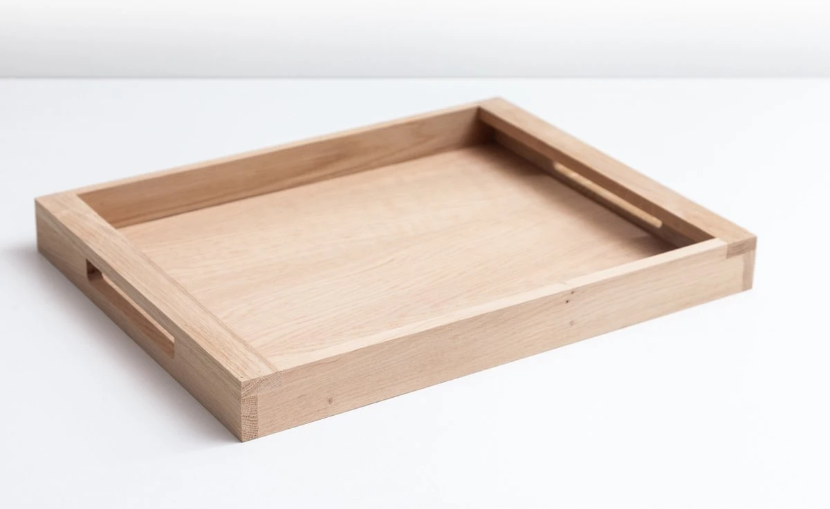 Longshore Eiken Dienblad Met Handvat , Groot Decoratief Serveerplank Voor De Keuken, Houten Dienblad Rechthoekig, 45 X 35 X 4,5 Cm, Eik 7 Longshore Eiken Dienblad Met Handvat , Groot Decoratief Serveerplank Voor De Keuken, Houten Dienblad Rechthoekig, 45 X 35 X 4,5 Cm, Eik - Afbeelding 5