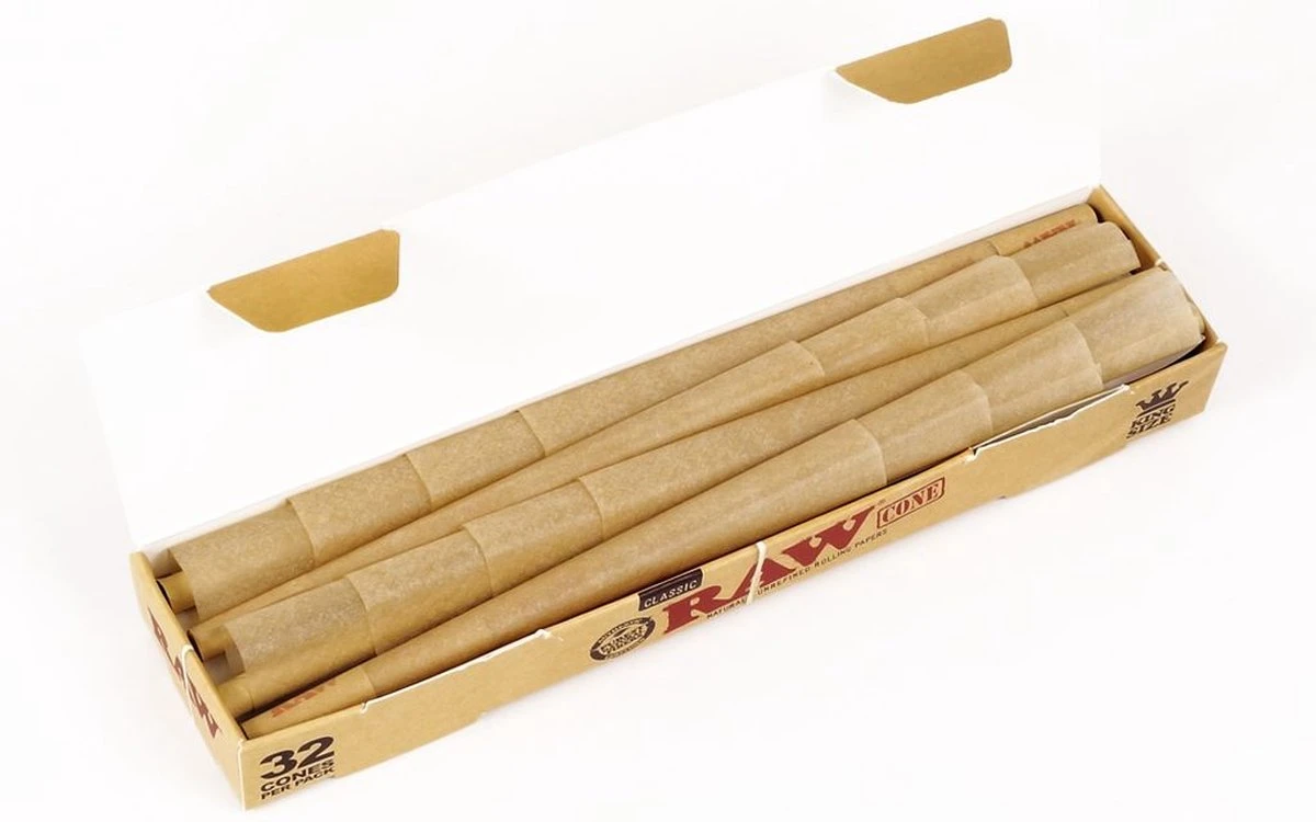 RAW Classic King Size Cone 32 Cones Per Pak 4 RAW Classic King Size Cone 32 Cones Per Pak - Afbeelding 2
