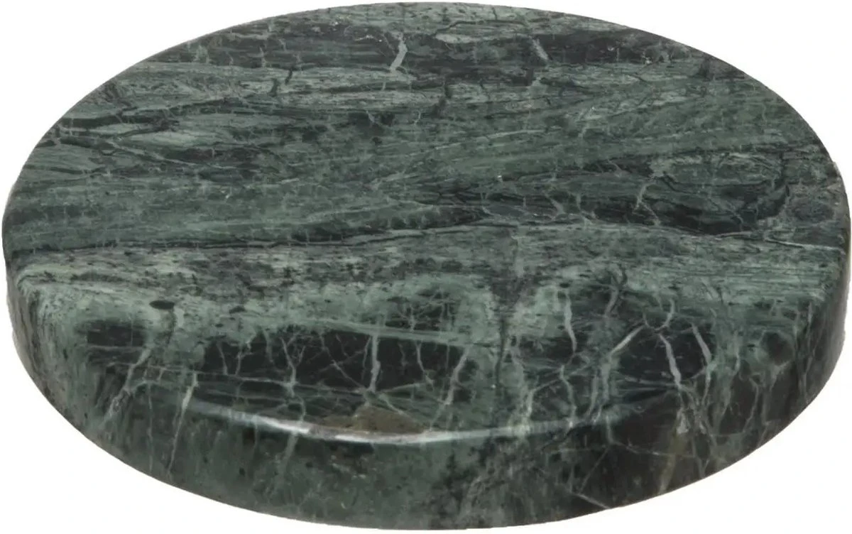 Set Van 8x Ronde Onderzetters Voor Glazen D10 Cm Groen Marmer 6 Set Van 8x Ronde Onderzetters Voor Glazen D10 Cm Groen Marmer - Afbeelding 4