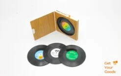 Merkloos Vinyl Platen Onderzetters Voor Glazen | LP Onderzetters (6 Stuks) | Onderzetters Met Anti-slip -KitchenAids Winkel 1200x759 1