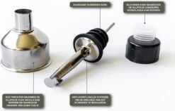 Olijfolie Fles – Olijfolie/ Azijn – 500 ML – Glazen Oliefles – Luxe Olie Fles - Navulbaar – Inclusief Schenktuit, Trechter En Dop Met Kurk – Olijfolie Set – Olijfolie Sprayer Inclusief Accessoires – 100 ML – Olijfolie Verstuiver Voor Keuken Of BBQ -KitchenAids Winkel 1200x767