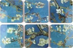 Onderzetters, Set Van 6, Vincent Van Gogh, Amandelbloesem