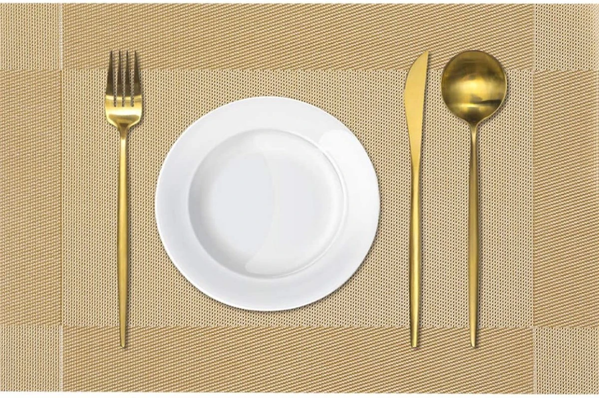 Four Love Placemats Kunststof - Kleur Goud (meerdere Kleuren Beschikbaar) - 4 Stuks - Decoratie Voor Binnen - Tafeldecoratie - Housewarming Cadeau - Bruiloft Decoratie - 45 X 30 Cm 8 Four Love Placemats Kunststof - Kleur Goud (meerdere Kleuren Beschikbaar) - 4 Stuks - Decoratie Voor Binnen - Tafeldecoratie - Housewarming Cadeau - Bruiloft Decoratie - 45 X 30 Cm - Afbeelding 6