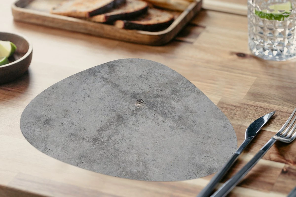Placemat Organisch - Placemats Organic - Onderleggers - Beton Print - Grijs - Patronen - 10 Stuks 6 Placemat Organisch - Placemats Organic - Onderleggers - Beton Print - Grijs - Patronen - 10 Stuks - Afbeelding 4