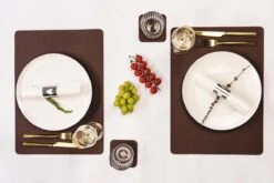 Jay Hill Placemats - Vegan Leer - Bruin / Zand - Dubbelzijdig - 46 X 33 Cm - 6 Stuks -KitchenAids Winkel 1200x800 4