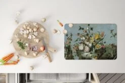 Placemat - Placemats Kunststof - Bloemen - Oude Meesters - Olieverf - 45x30 Cm - 6 Stuks - Hittebestendig - Anti-Slip - Onderlegger - Afneembaar -KitchenAids Winkel 1200x800 52