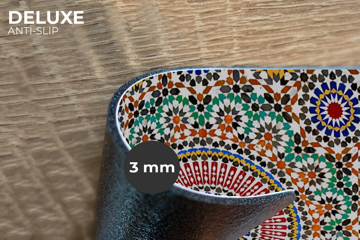 Placemat - Placemats Kunststof - Een Bovenaanzicht Van Marokkaans Mozaïek - 45x30 Cm - 6 Stuks - Hittebestendig - Anti-Slip - Onderlegger - Afneembaar 5 Placemat - Placemats Kunststof - Een Bovenaanzicht Van Marokkaans Mozaïek - 45x30 Cm - 6 Stuks - Hittebestendig - Anti-Slip - Onderlegger - Afneembaar - Afbeelding 3