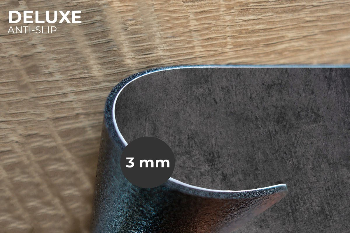 Placemat - Beton Design - Vintage - Zwart - Tafeldecoratie - Tafelbeschermer - Placemats - 6 Stuks - 45x30 Cm 4 Placemat - Beton Design - Vintage - Zwart - Tafeldecoratie - Tafelbeschermer - Placemats - 6 Stuks - 45x30 Cm - Afbeelding 2