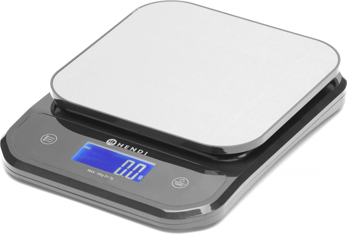Hendi - Precisie Keukenweegschaal - Tot 10 KG - Waterproof - Oplaadbaar Via USB 4 Hendi - Precisie Keukenweegschaal - Tot 10 KG - Waterproof - Oplaadbaar Via USB - Afbeelding 2