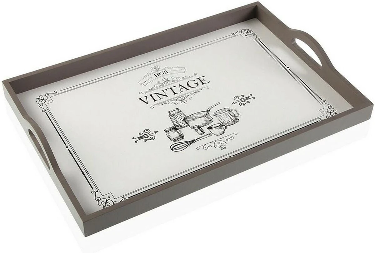 Versa Dienblad Adele Vintage Hout MDF (30 X 5 X 45 Cm) 3 Versa Dienblad Adele Vintage Hout MDF (30 X 5 X 45 Cm)