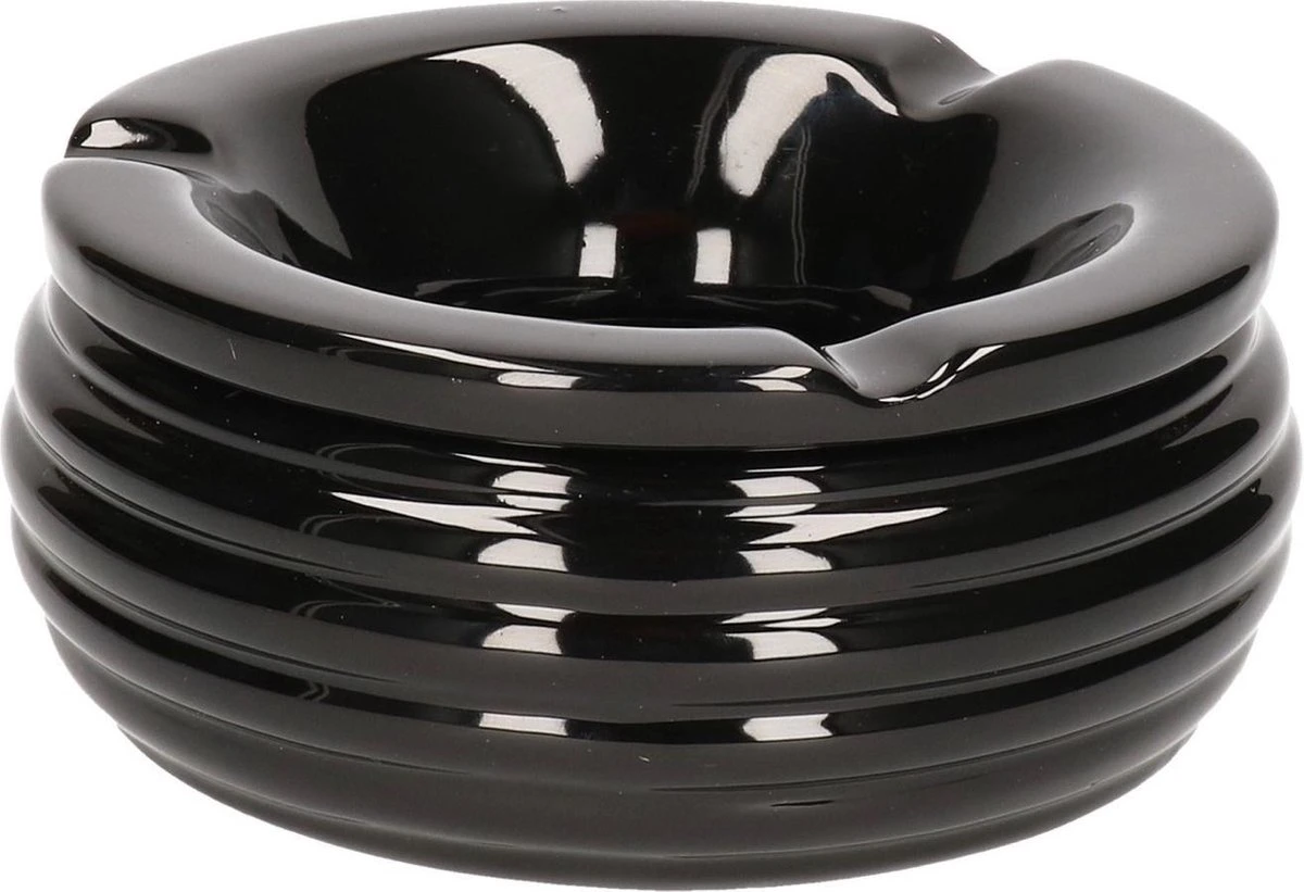 1x Terras Asbakken/stormasbakken Zwart 15 Cm Keramiek - Buiten/terras Asbakken - Tuin Artikelen - Rookwaren Toebehoren/rokersbenodigdheden/tabak Accessoires - Cadeau Voor De Roker 3 1x Terras Asbakken/stormasbakken Zwart 15 Cm Keramiek - Buiten/terras Asbakken - Tuin Artikelen - Rookwaren Toebehoren/rokersbenodigdheden/tabak Accessoires - Cadeau Voor De Roker
