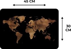 Placemat - Placemats Kunststof - Wereldkaart - Bruin - Zwart - 45x30 Cm - 6 Stuks - Hittebestendig - Anti-Slip - Onderlegger - Afneembaar 12 Placemat - Placemats Kunststof - Wereldkaart - Bruin - Zwart - 45x30 Cm - 6 Stuks - Hittebestendig - Anti-Slip - Onderlegger - Afneembaar -KitchenAids Winkel 1200x830 1