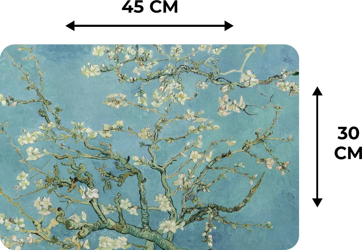 KitchenYeah - Placemats - Kunststof Placemat - Bloemen - Van Gogh - Kunst - Oude Meesters - Onderleggers Placemats - Onderlegger - Placemat - 45x30 Cm 6 KitchenYeah - Placemats - Kunststof Placemat - Bloemen - Van Gogh - Kunst - Oude Meesters - Onderleggers Placemats - Onderlegger - Placemat - 45x30 Cm - Afbeelding 4