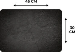 Placemat - Placemats Kunststof - Beton - Zwart - Industrieel - 45x30 Cm - 6 Stuks - Hittebestendig - Anti-Slip - Onderlegger - Afneembaar -KitchenAids Winkel 1200x830 3